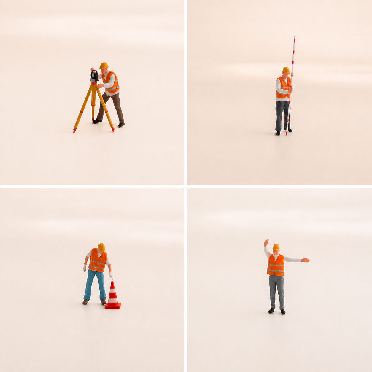 1:64 Survey Crew Miniature Figure Series - Survey Crew Complete Diorama Set
