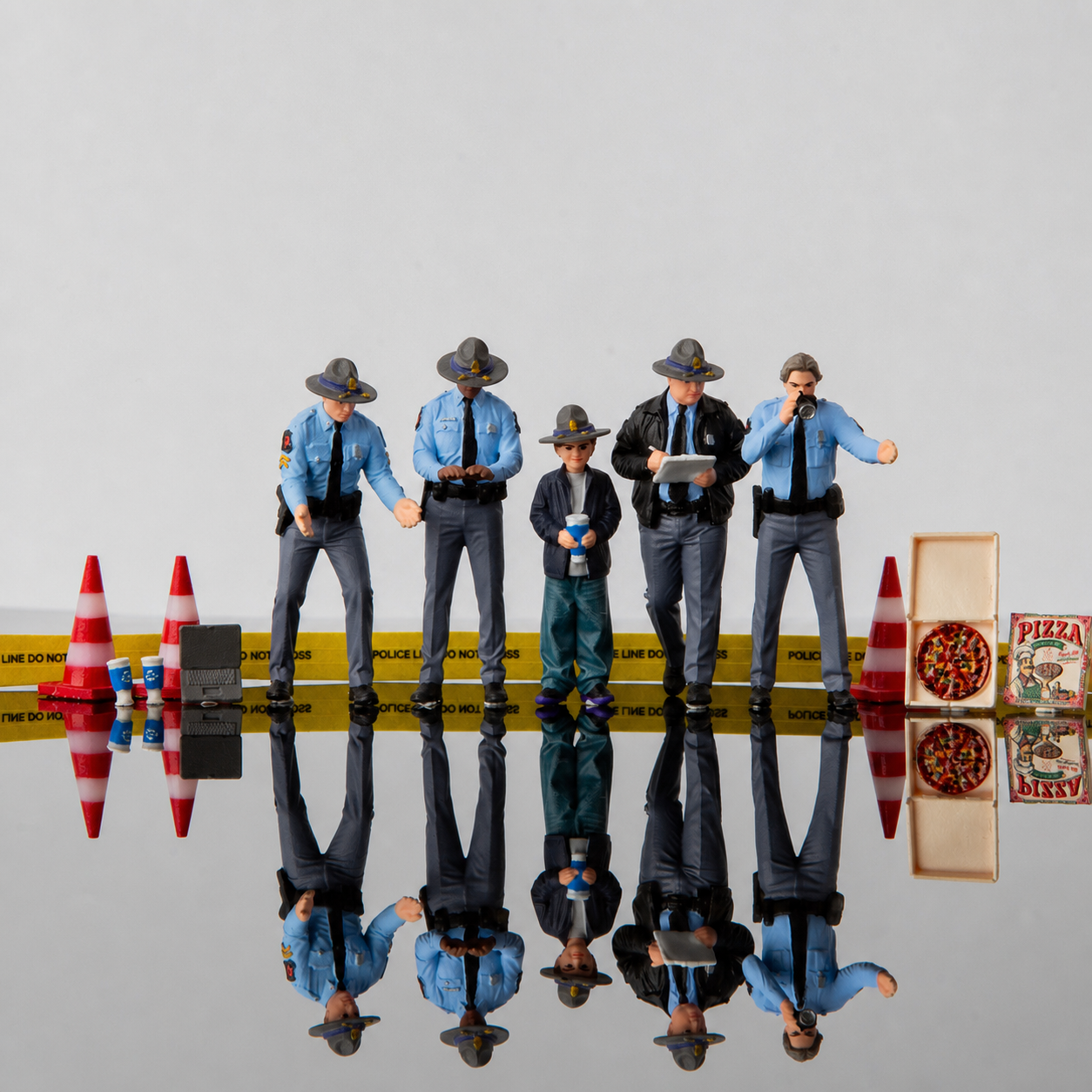 1:64 Georgia State Patrol (GSP) S1 Miniature Figure & Prop Series - GSP S1 Complete Diorama Set
