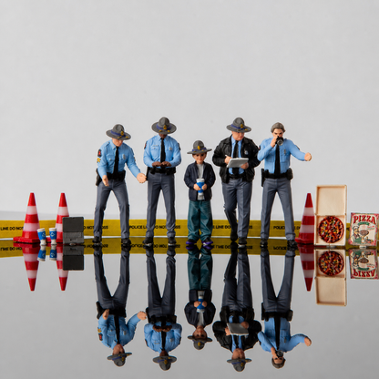 1:64 Georgia State Patrol (GSP) S1 Miniature Figure & Prop Series - GSP S1 Complete Diorama Set