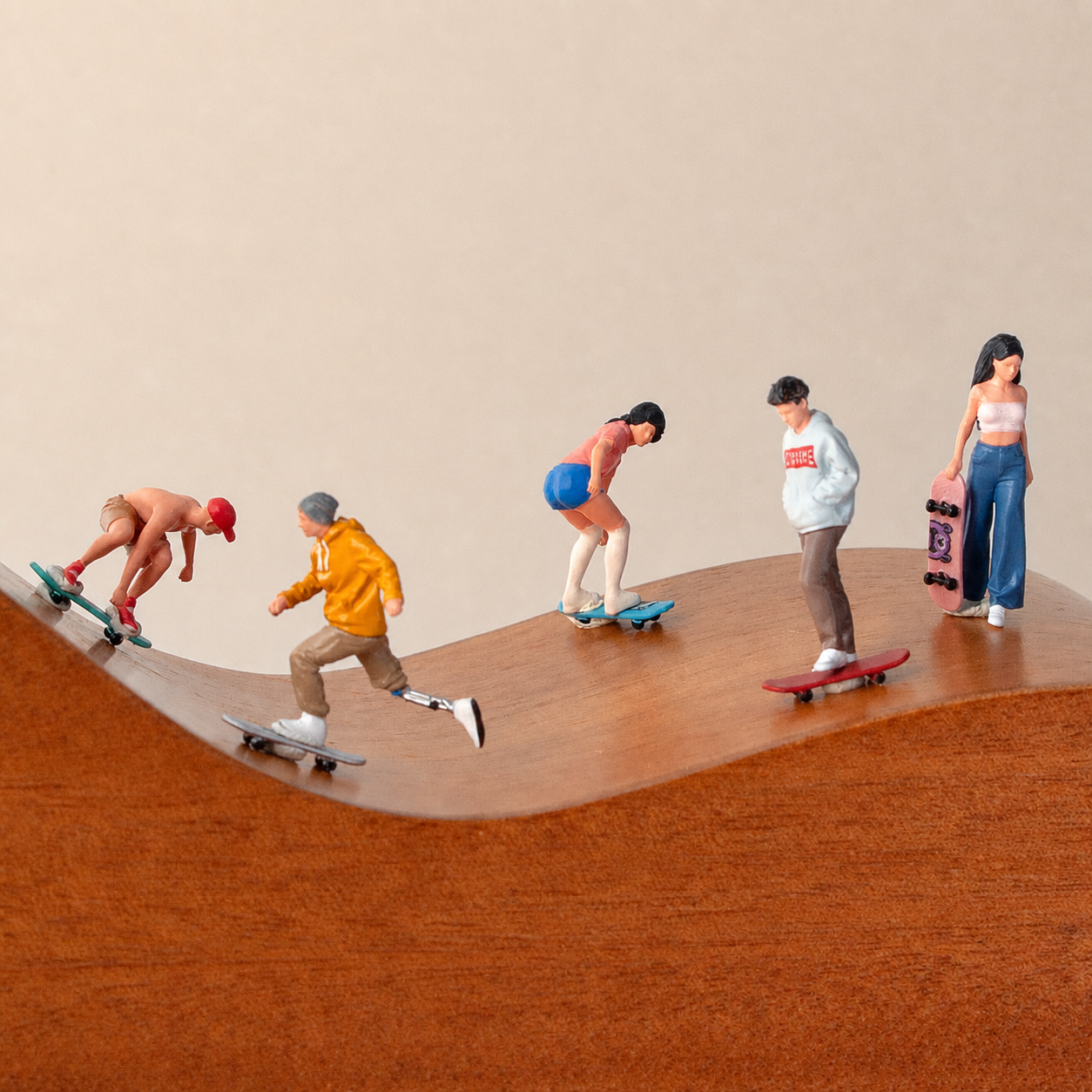 1:64 Skateboarding Miniature Figure Series - Skateboard Series Complete Figure Set
