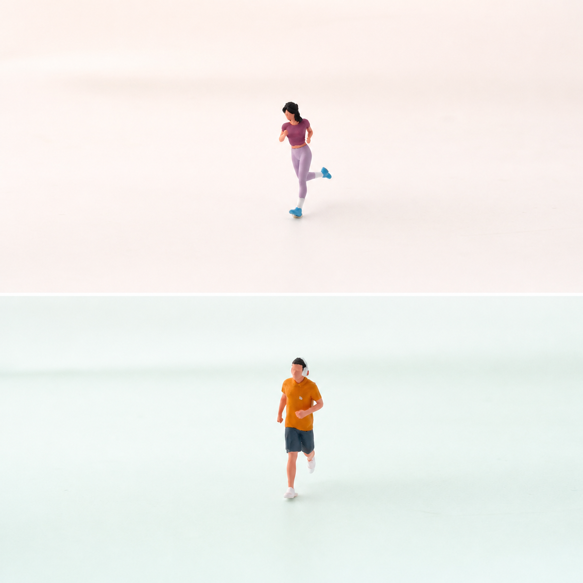 1:64 Running Miniature Figure Series - Running Figures Complete Set