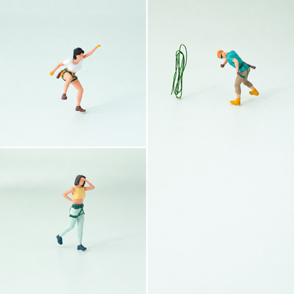 1:64 Rock Climbing Miniature Figure Series - Rock Climbing Complete Figure Set