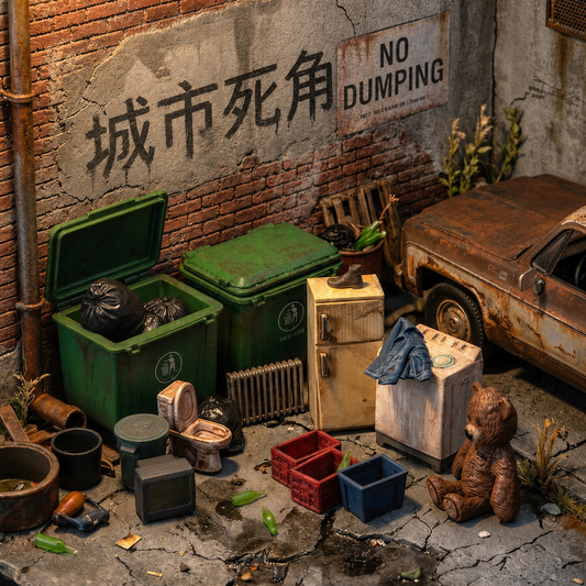 1:64 Street Trash & Junk Diorama Props