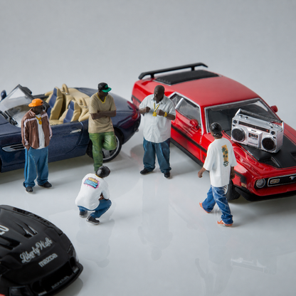 1:64 West Coast Hip-Hop Street Miniature Figure Series - West Coast Hip-Hop Street Crew Figure Set