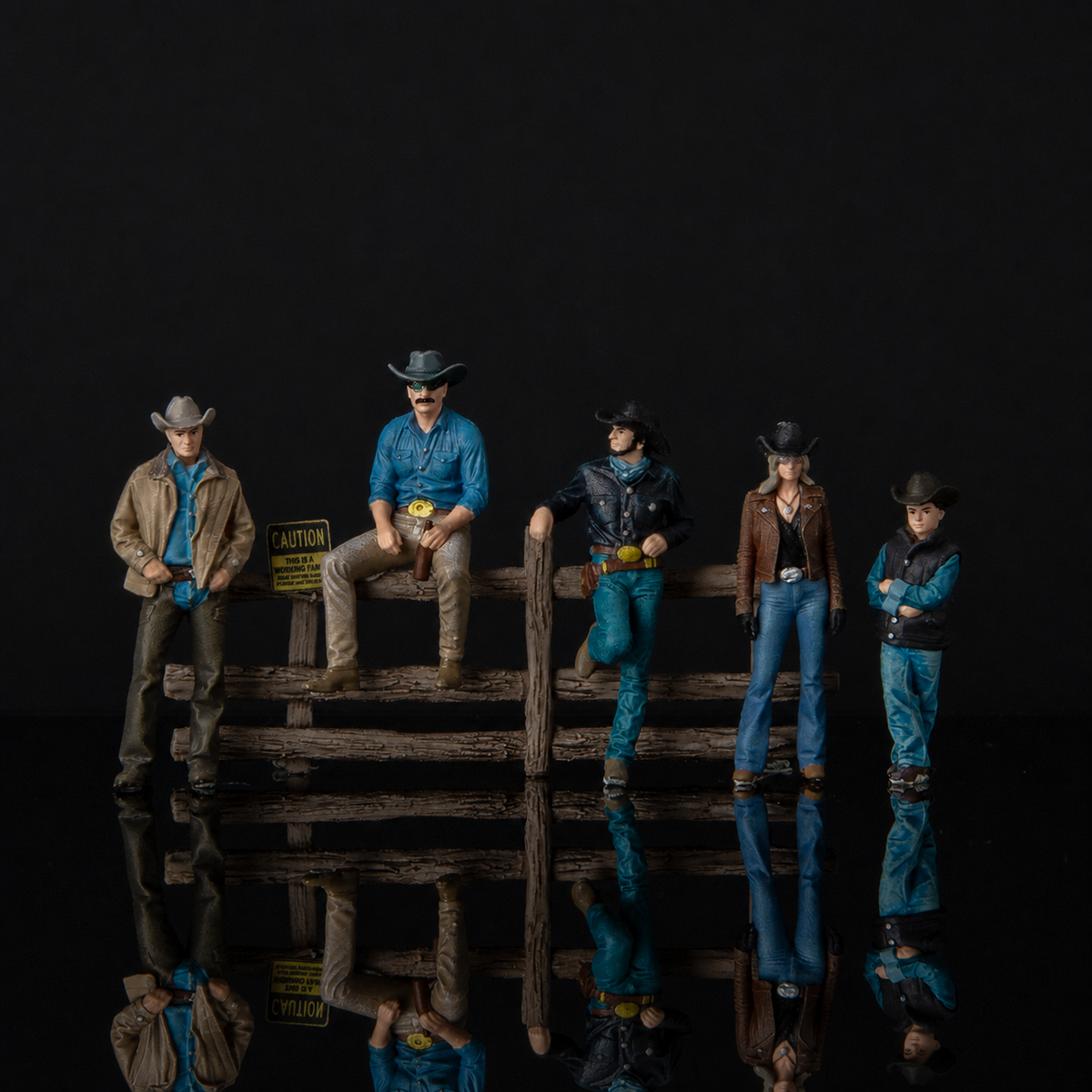 1:64 Texas Cowboy Miniature Diorama Series - Texas Cowboy Complete Diorama Set