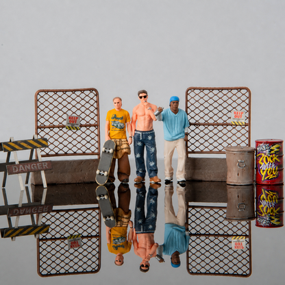 1:64 American Street Scene Miniature Diorama Series - American Street Scene Complete Diorama Set