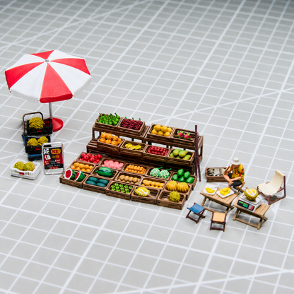 1:64 Fruit Stall Miniature Diorama Series - series gallery image