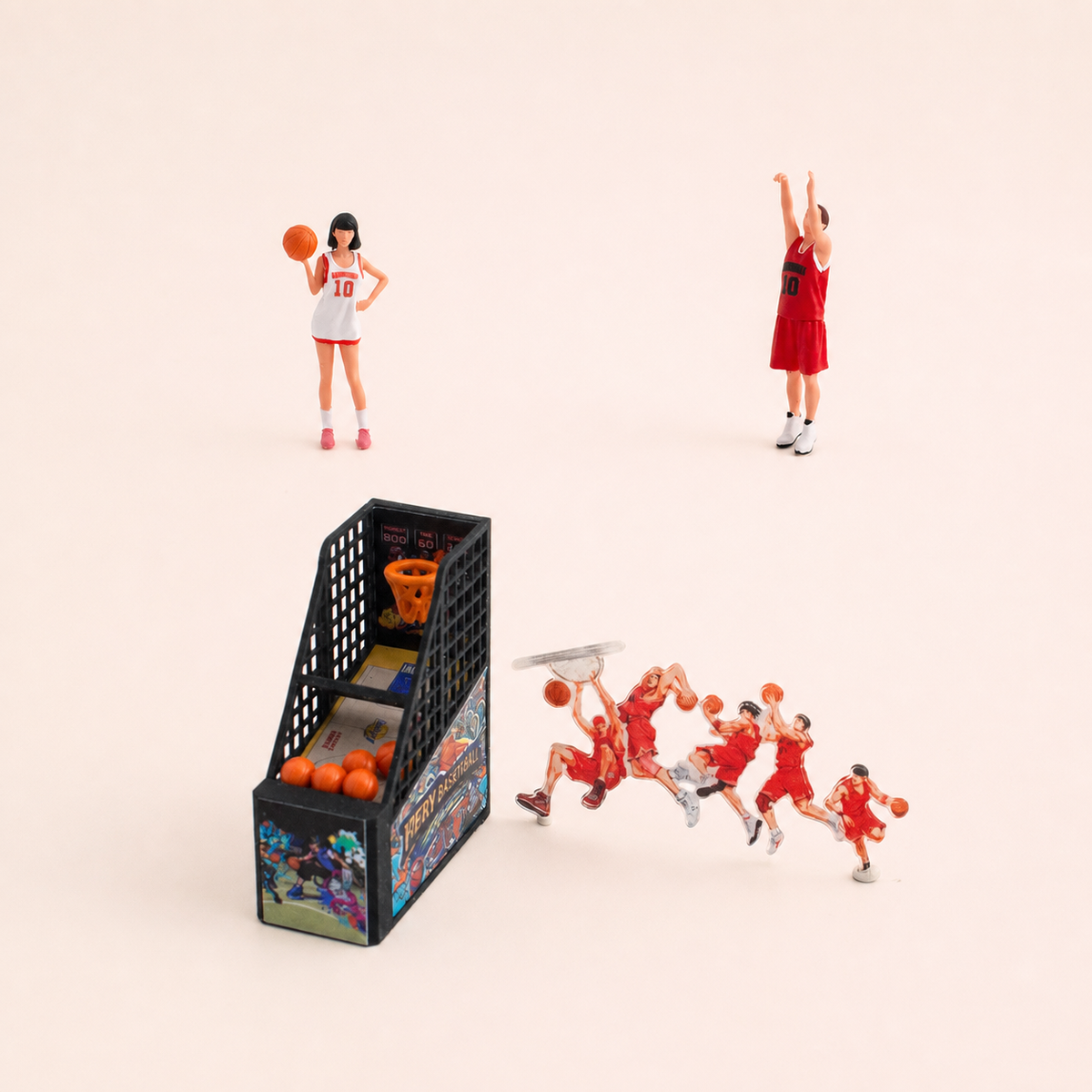 1:64 Basketball Arcade Miniature Diorama Series - Basketball Arcade Series Complete Diorama Set