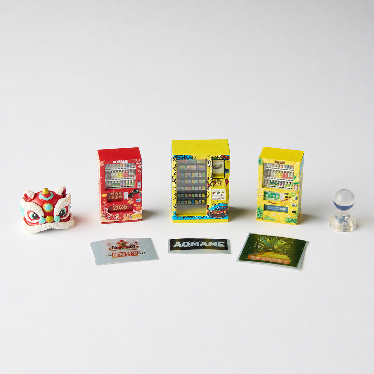 1:64 Qingdou Vending Machine Set B 3-Piece Prop Set - Default Title