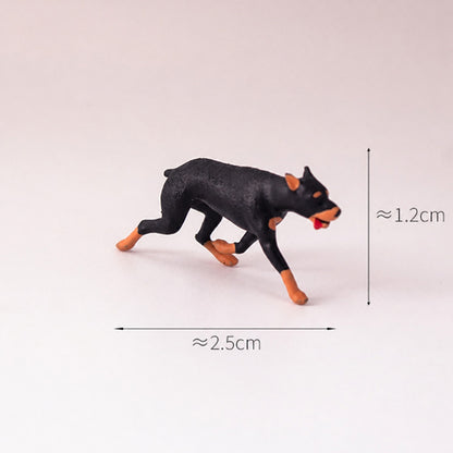 1:64 Cats & Dogs Miniature Animal Figure Series - Running Doberman Figure
