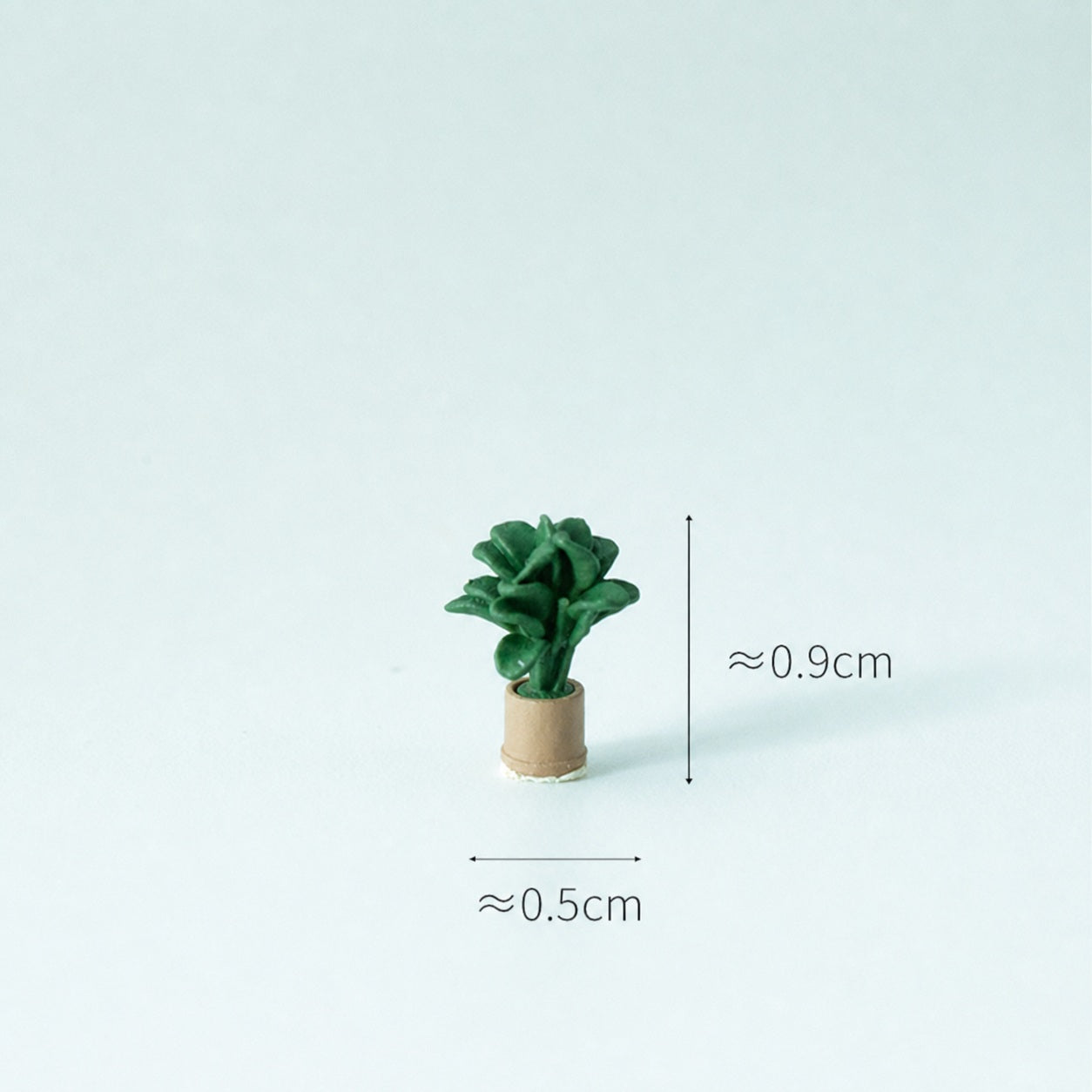 1:64 Potted Plants Miniature Diorama Prop Series - Small Rubber Plant Diorama Prop