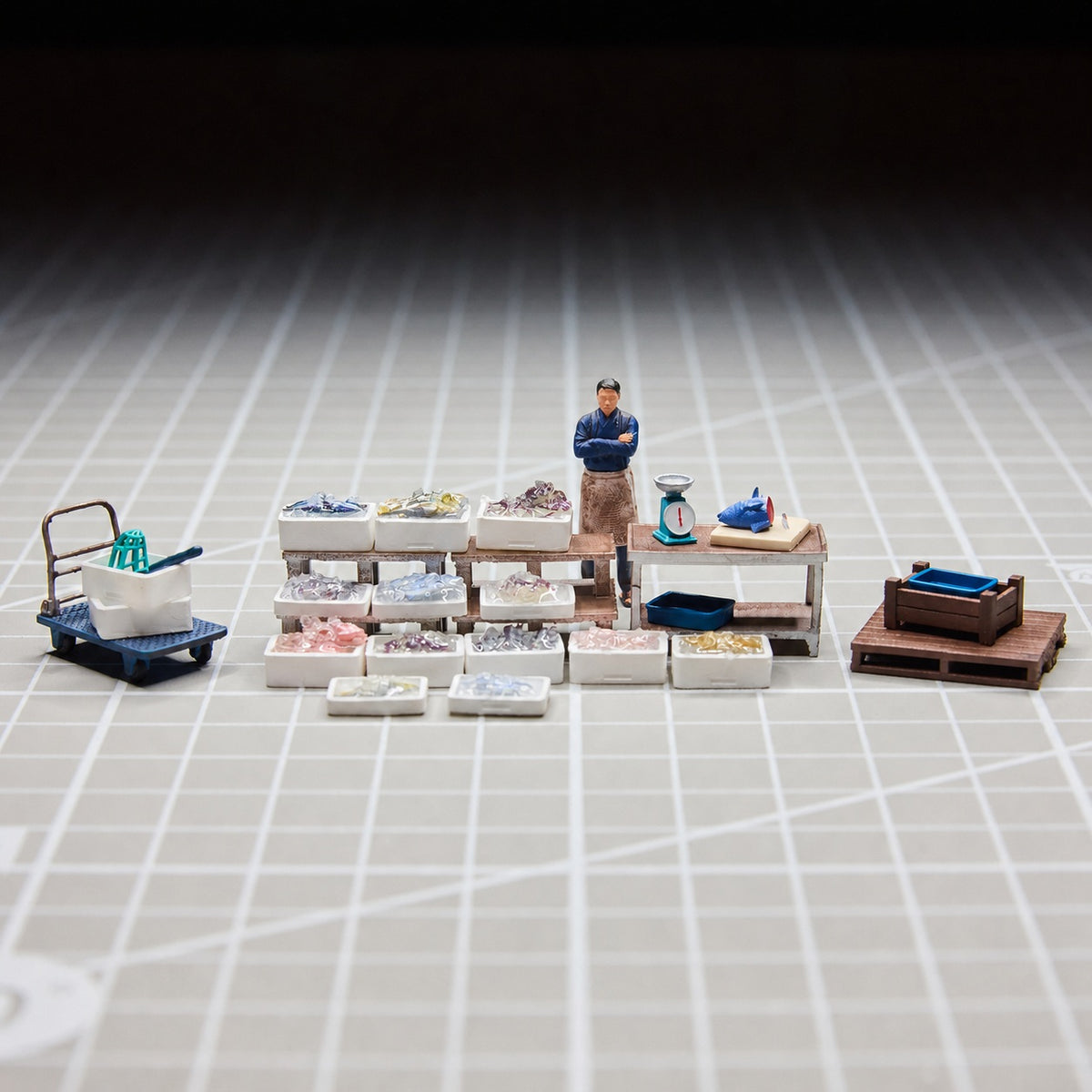 1:64 Seafood Stall A 30-Piece Diorama Set - additional product image 2