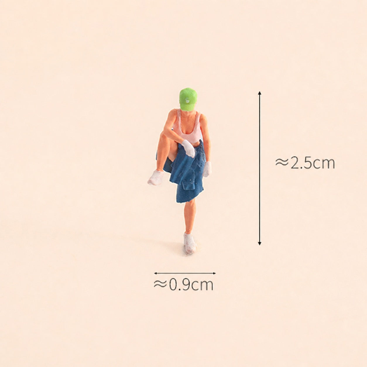 1:64 Repair Technicians Miniature Figure Series - Female Repair Technician Inspecting with One Leg Raised Figure