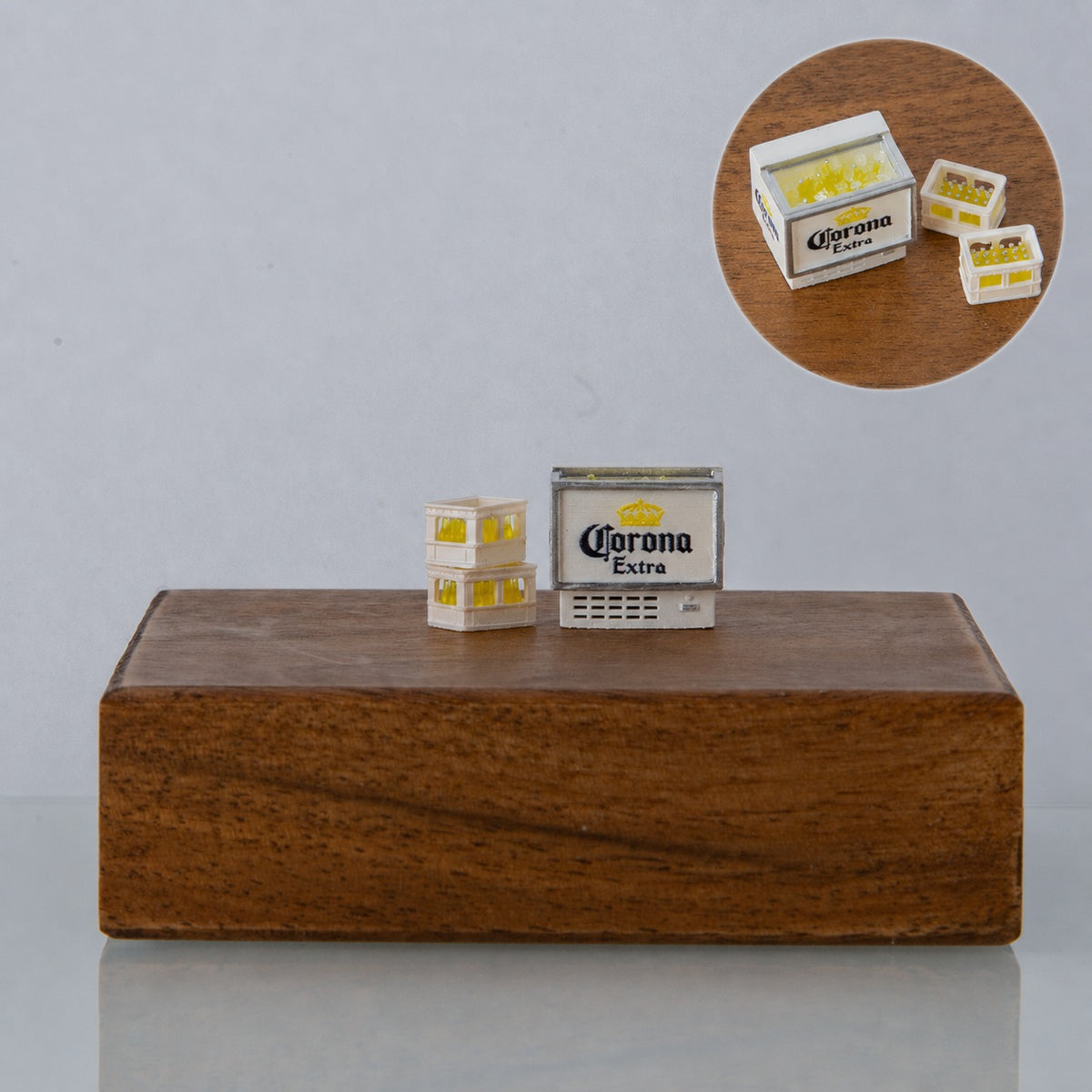1:64 Branded Freezer S1 Miniature Diorama Prop Series - Corona Branded Freezer Diorama Prop