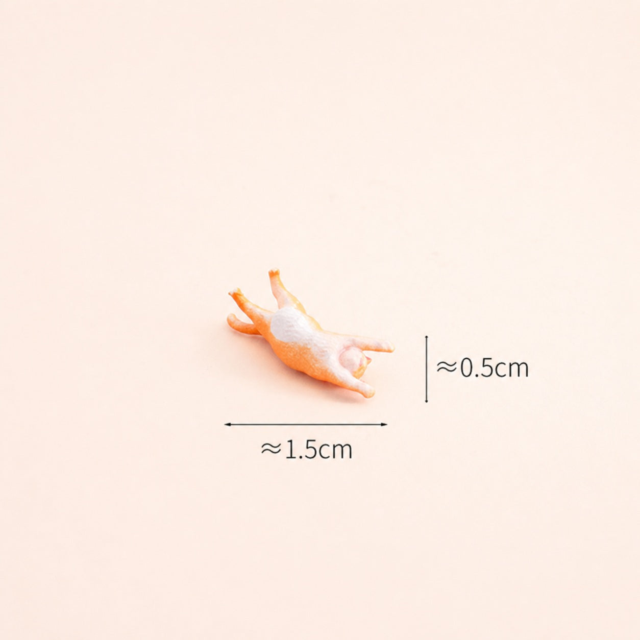 1:64 Street Coffee Miniature Diorama Series - Ginger Cat Lying Belly-Up Figure