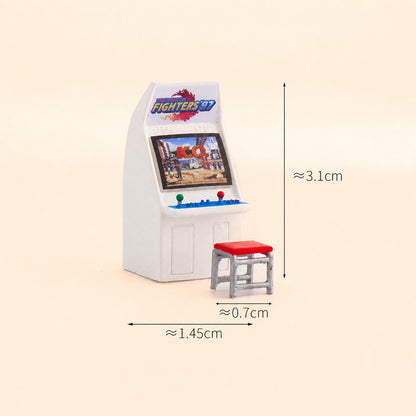 1:64 Arcade Series B Miniature Diorama Collection - White The King of Fighters '97 Arcade Cabinet & Square Stool Prop Set