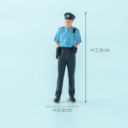 1:64 Hong Kong Police Miniature Figure Series - Standing Hong Kong Male Police Officer with Hands Behind Back Figure