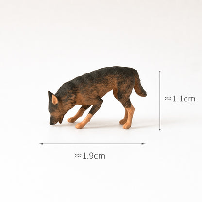 1:64 Cats & Dogs Miniature Animal Figure Series - German Shepherd Looking Down Figure