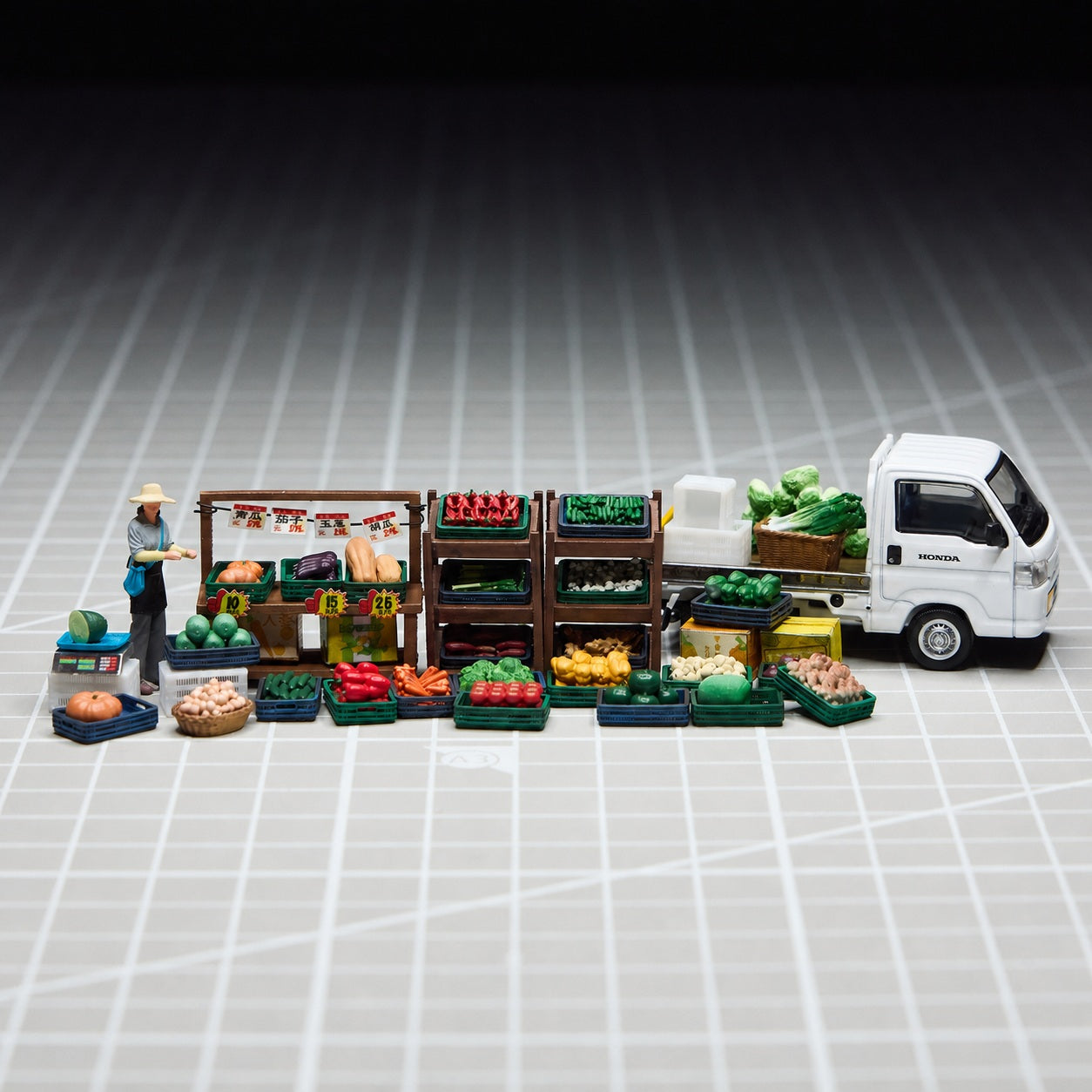 1:64 Vegetable Stall A 44-Piece Diorama Set - additional product image 2