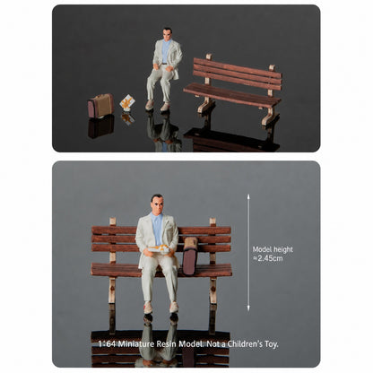 1:64 Forrest Gump with Bench, Suitcase & Chocolate Box Diorama Set - additional product image 5