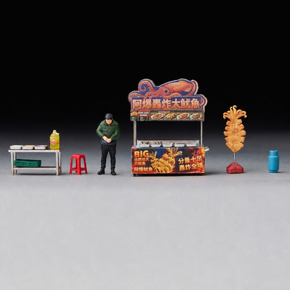 1:64 Abao Fried Giant Squid Stall 16-Piece Diorama Set - additional product image 3