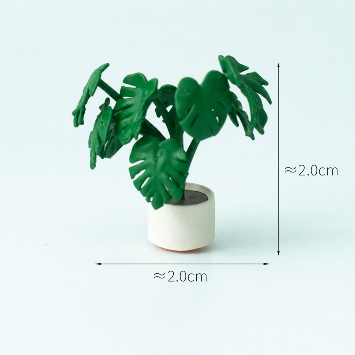 1:64 Potted Plants Miniature Diorama Prop Series - Monstera Plant Diorama Prop