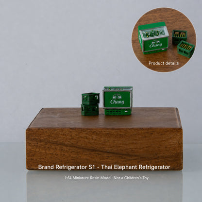 1:64 Branded Freezer S1 Miniature Diorama Prop Series - Thai Elephant Branded Freezer Diorama Prop