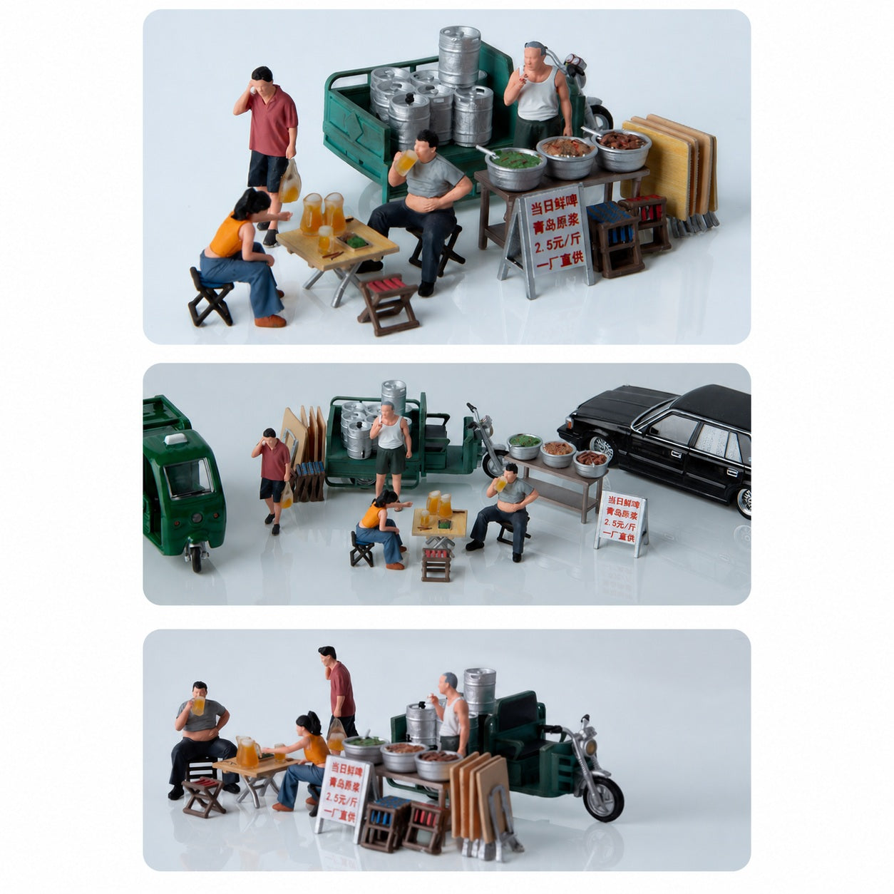 1:64 Chinese Night Market C3 Beer Stall Diorama Prop - additional product image 5