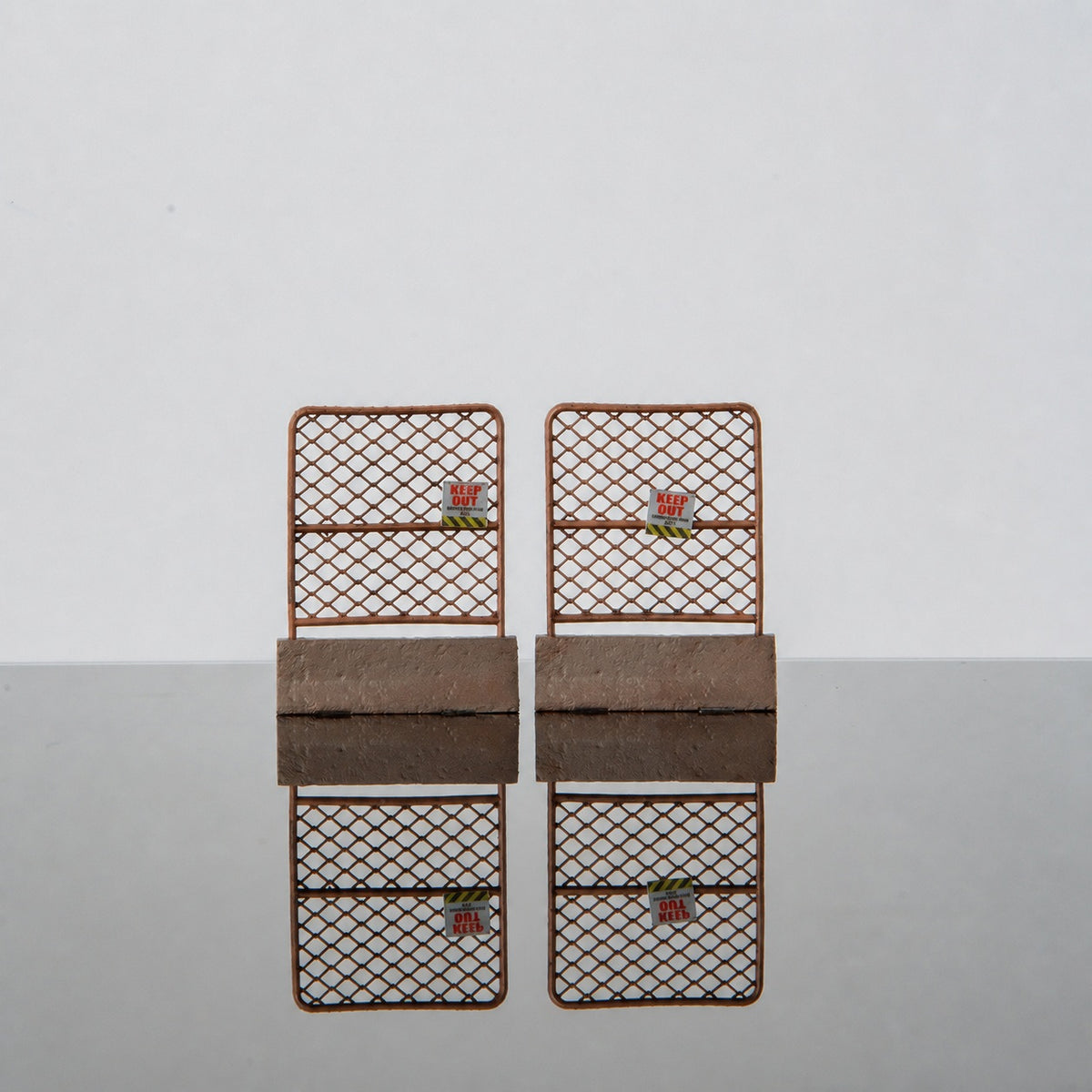 1:64 American Street Scene Miniature Diorama Series - Street Barriers 2-Piece Prop Set with Poster Stickers