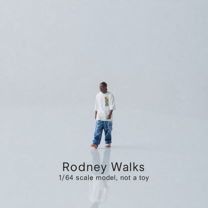 1:64 West Coast Hip-Hop Street Miniature Figure Series - Walking Black Man with Dreadlocks Figure
