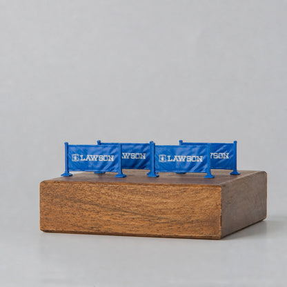 1:64 Lawson Convenience Store Outdoor Display Miniature Diorama Series - Lawson Double-Sided Barriers 4-Piece Prop Set
