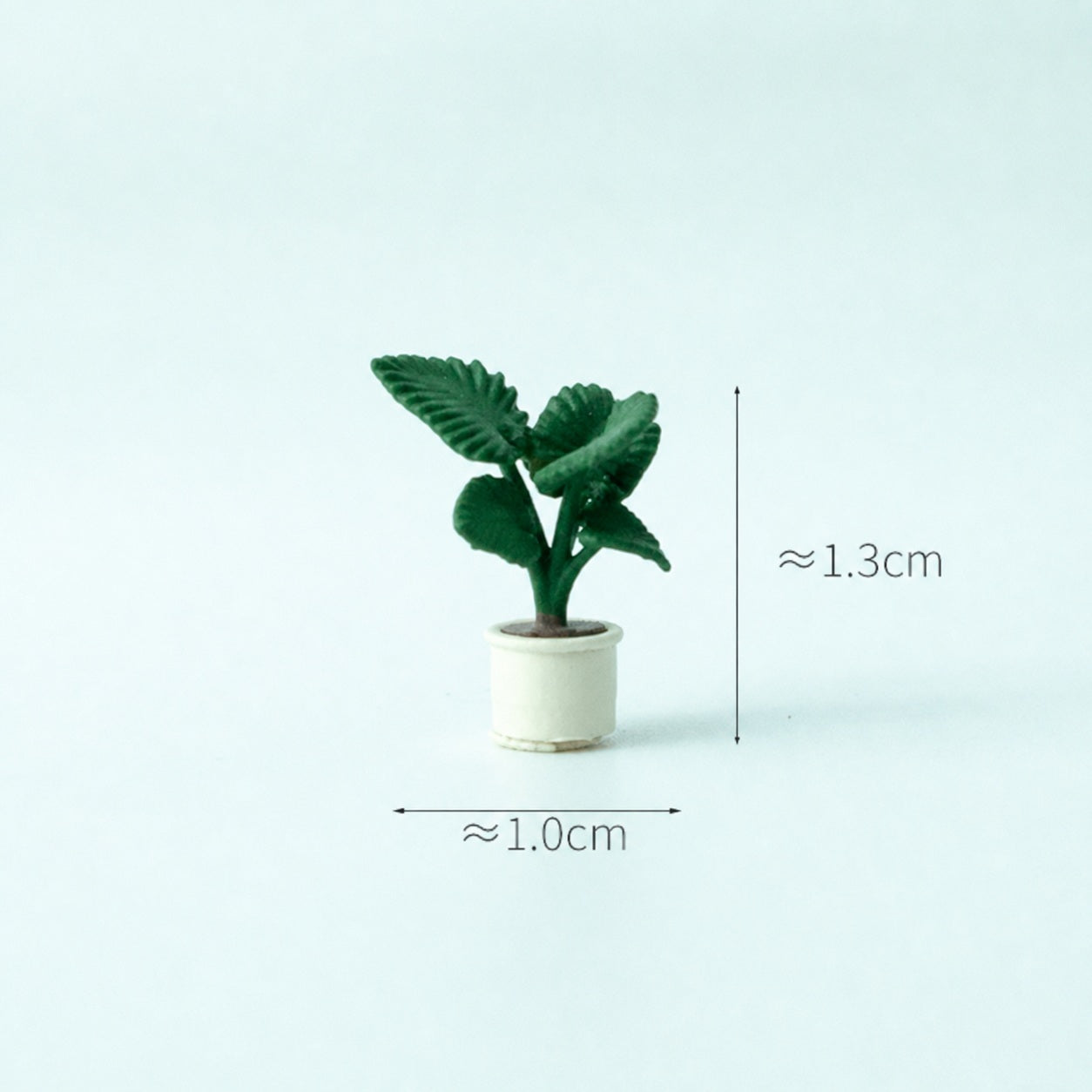 1:64 Potted Plants Miniature Diorama Prop Series - Philodendron Hastatum Plant Diorama Prop
