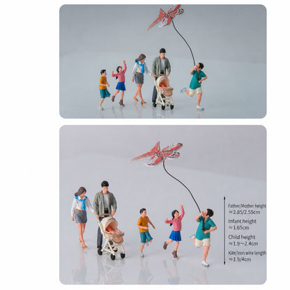 1:64 Spring Outing Kite-Flying & Walking Family Figure Set - additional product image 5