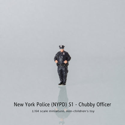 1:64 NYPD S1 Miniature Figure & Prop Series - NYPD S1 Heavyset Officer Figure