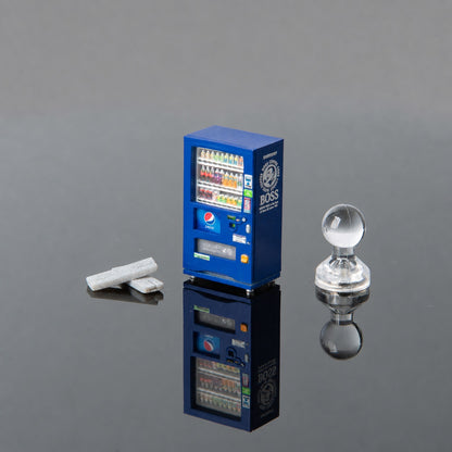 1:64 FM64 Vending Machine S1 Miniature Diorama Prop Series - Blue Vending Machine Diorama Prop