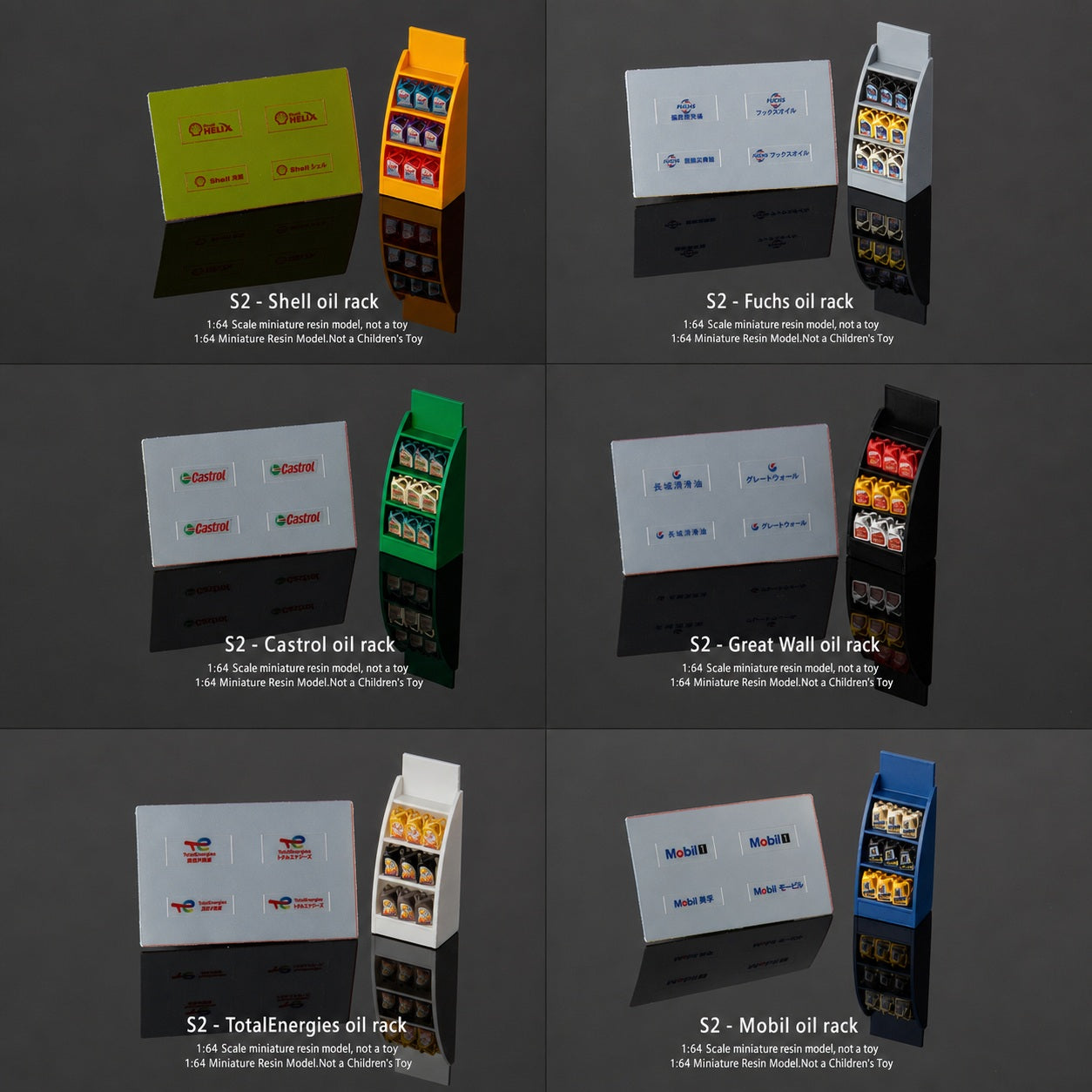 1:64 JDM Oil Rack S2 Miniature Diorama Prop Series - Mobil Oil Rack S2 Diorama Prop