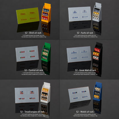 1:64 JDM Oil Rack S2 Miniature Diorama Prop Series - Mobil Oil Rack S2 Diorama Prop