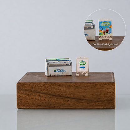 1:64 Convenience Store Freezer S1 Miniature Diorama Prop Series - FamilyMart Convenience Store Freezer Diorama Prop