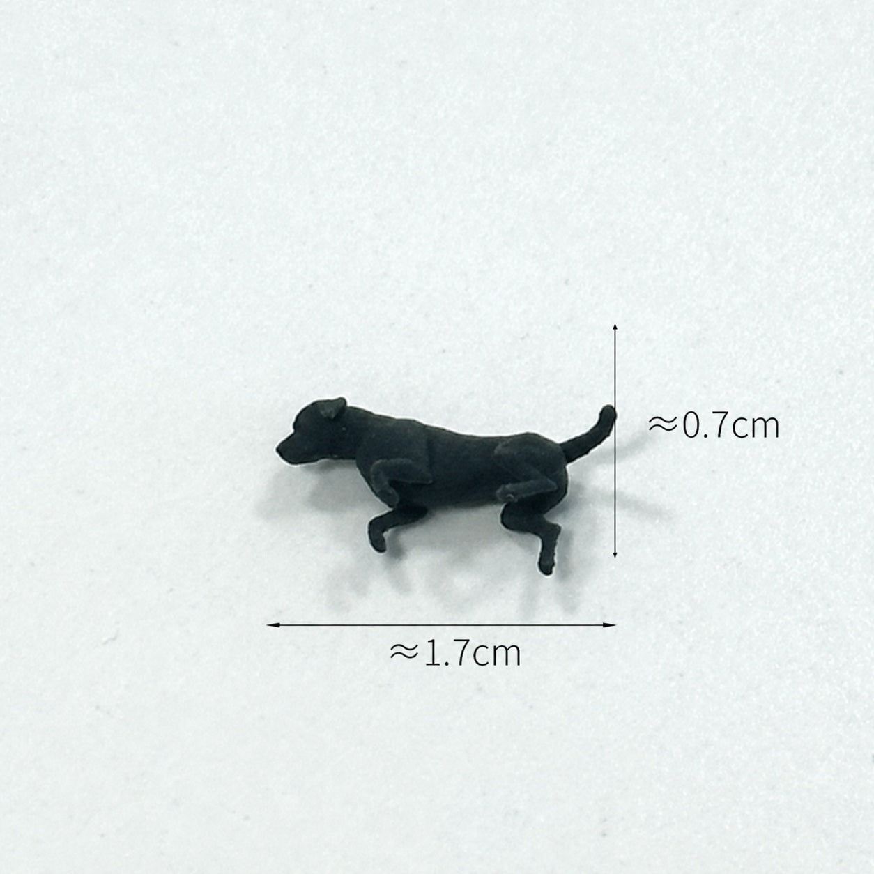 1:64 Cats & Dogs Miniature Animal Figure Series - Black Labrador in Lying Pose Figure