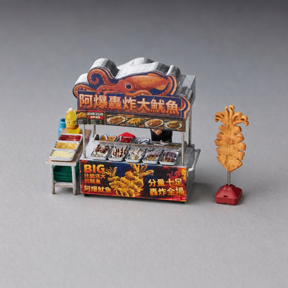 1:64 Abao Fried Giant Squid Stall 16-Piece Diorama Set - additional product image 2