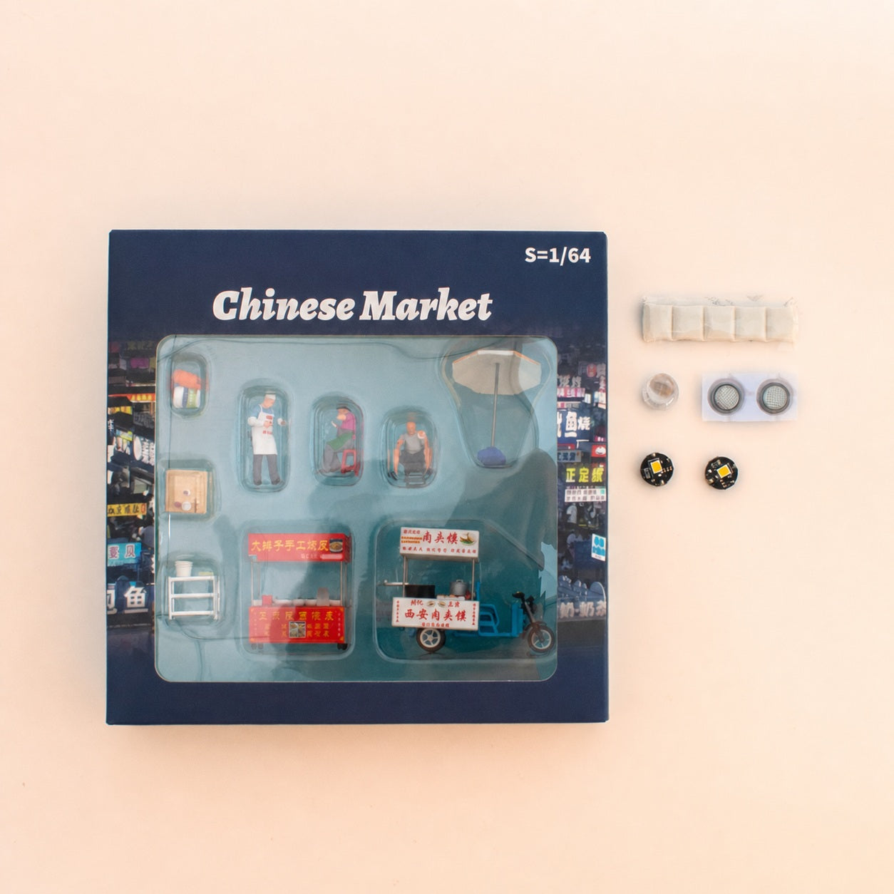 1:64 Chinese Night Market C1 Liangpi & Roujiamo Stall Set - additional product image 2