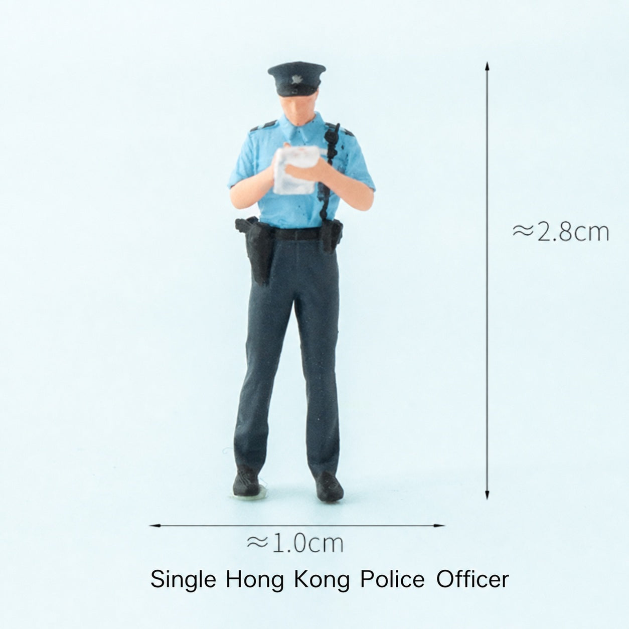 1:64 Hong Kong Police Miniature Figure Series - Hong Kong Male Police Officer Writing a Ticket Figure
