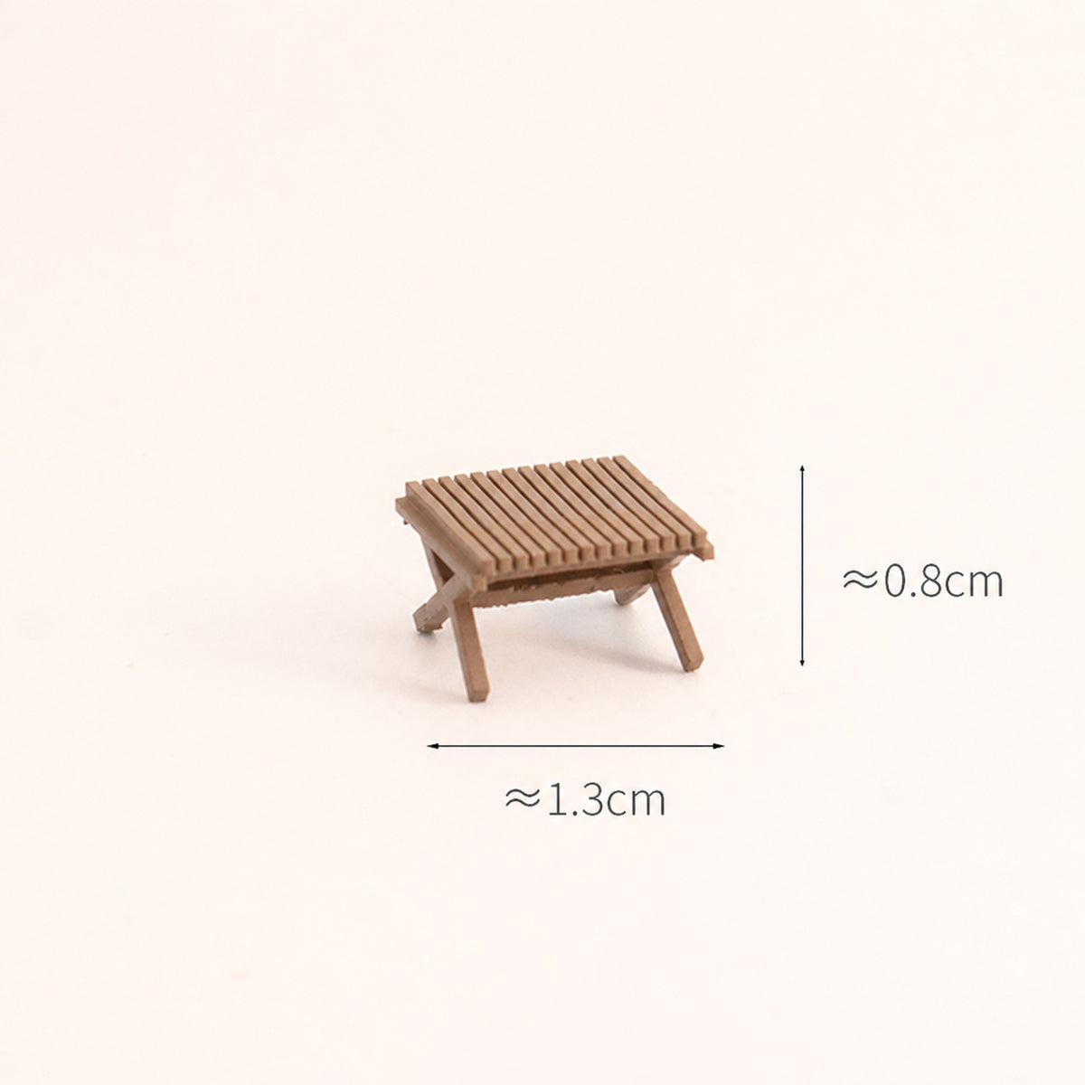 1:64 Street Coffee Miniature Diorama Series - Earth-Tone Camping Table Diorama Prop