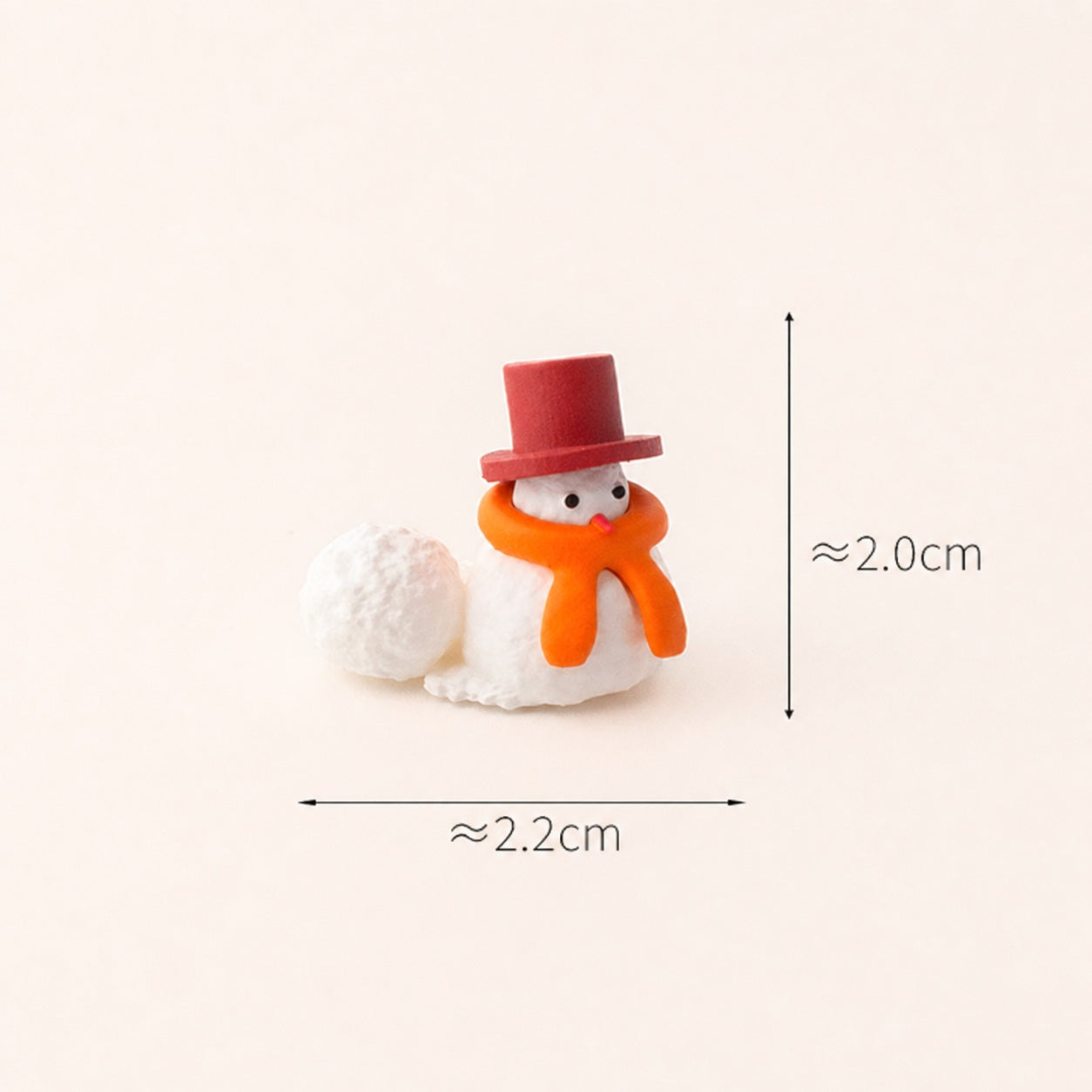 1:64 Snow Day Miniature Figure Series - Snowman with Red Hat Figure