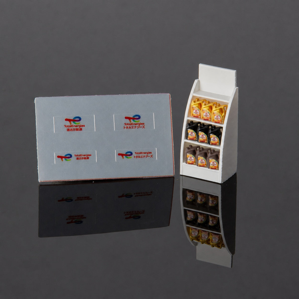 1:64 JDM Oil Rack S2 Miniature Diorama Prop Series - Castrol Oil Rack S2 Diorama Prop