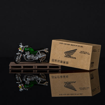 1:64 Honda CB1100 Motorcycle Model Series - Honda CB1100 Mica Green Motorcycle Diorama Prop