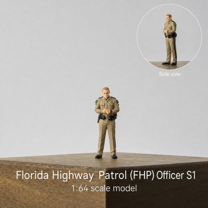 1:64 Florida Highway Patrol (FHP) S1 Miniature Figure & Prop Series - FHP S1 Standing Observing Officer Figure