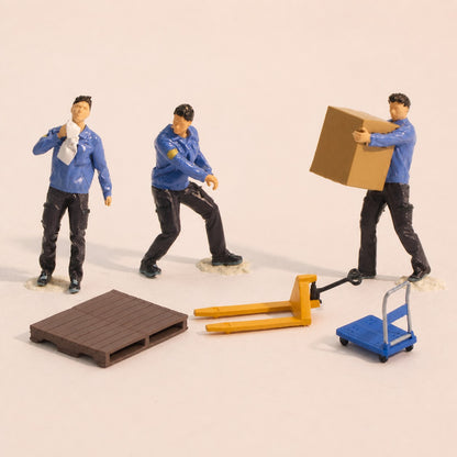 1:64 Material Handling Workers Miniature Diorama Series - series gallery image